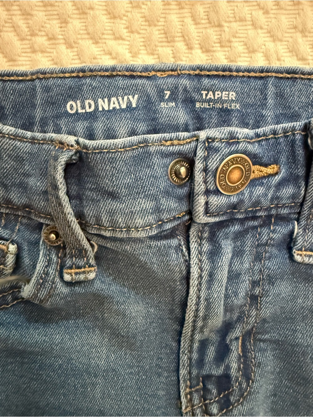Old Navy Boys Taper Jeans • 7 Slim